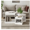 Image de Tables basses 3 pcs blanc bois d ingénierie