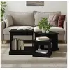 Image de Tables basses 3 pcs noir bois d'ingénierie816489