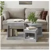 Image de Tables basses 3 pcs gris béton bois d'ingénierie816492