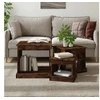 Image de Tables basses 3 pcs chêne fumé bois d ingénierie