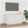 Image de Meuble TV blanc 80x35x45 cm bois d ingénierie