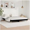 Image de Bedframe bewerkt hout zwart 120x200 cm832046