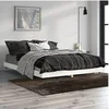 Image de Bedframe bewerkt hout hoogglans wit 135x190 cm832183