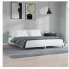 Image de Bedframe bewerkt hout hoogglans wit 120x200 cm832255