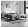 Image de Bedframe LED massief hout wit 140x190 cm832277