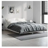 Image de Bedframe bewerkt hout grijs sonoma eikenkleurig 140x190 cm832283