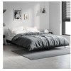Image de Bedframe bewerkt hout zwart 135x190 cm832286