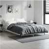 Image de Bedframe bewerkt hout grijs sonoma eikenkleurig 120x190 cm832299