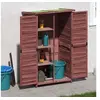 Image de Abri à outils de jardin moka 83x57x140 cm bois massif pin 172242