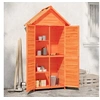 Image de Abri à outils de jardin marron 89x52,5x175 cm bois massif pin 172243