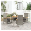 Image de Ensemble de salle à manger de jardin 5 pcs avec coussins Gris 3157535