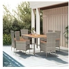Image de 7-delige Tuinset met kussens poly rattan grijs3157539