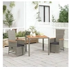 Image de Ensemble à manger de jardin 3 pcs coussins gris résine tressée, ensemble de salle à manger, ensemble de salle à 3157555