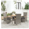 Image de Ensemble de salle à manger de jardin 5 pcs avec coussins Gris 3157556