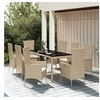 Image de 9-delige Tuinset met kussens poly rattan beige3157564
