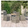 Image de Ensemble à manger de jardin 5 pcs coussins gris résine tressée, ensemble de salle à manger, ensemble de salle à 3157592