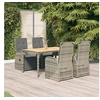 Image de 5-delige Tuinset met kussens poly rattan grijs3157593