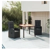 Image de Ensemble à manger de jardin avec coussins 3 pcs Noir, ensemble de salle à manger, ensemble de salle à manger 3157597