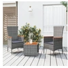 Image de 3-delige Loungeset poly rattan en massief acaciahout grijs3157652