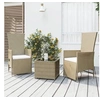 Image de 3-delige Loungeset poly rattan en staal beige3157663