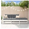 Image de Salon de jardin modulable bois massif blanc 3 pieces x 62 x 70.5 3 personnes