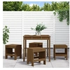 Image de 5-delige Tuinset massief grenenhout honingbruin3157712