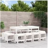 Image de Ensemble à manger de jardin 13 pcs blanc bois de pin massif, ensemble à manger, ensemble à manger d'extérieur, 3157722