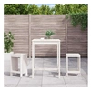 Image de Salon de jardin bois massif blanc 3 pieces 2 personnes