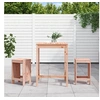 Image de Salon de jardin 3 pieces 2 personnes x 82.5 x 110 cm bois massif
