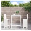 Image de Ensemble de bar de jardin 3 pcs blanc bois de pin massif, ensemble de pub, ensemble de bar de patio, ensemble de 3157764