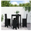 Image de Salon de jardin Vidaxl bois massif noir 5 pieces