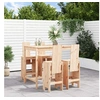 Image de Salon de jardin bois massif 5 pieces 121 x 82.5 x 110 cm