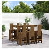 Image de Salon de jardin vidaxl 7 pieces bois massif 159.5 x 82.5 x 110 cm