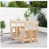 Image de Ensemble de bar de jardin 5 pcs bois de pin massif, ensemble de pub, ensemble de bar de patio, ensemble de table de 3157805