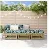 Image de Salon de jardin modulable bois bois 3 pieces 61 x 61 x 62 3 personnes