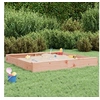 Image de Bac à Sable avec Sièges, Jeu de Sable pour Enfants, Aire de Jeux pour Tout-petits Jardin Extérieur, Carré Bois Massif 825042