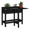 Image de Jardinière de jardin avec dessus pliable noir bois pin massif 825125