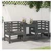 Image de Lot de 2 Chaises de Jardin, Sièges avec Accoudoirs, Fauteuils avec Dossier, Meubles de Jardin Patio, Scandinave, Gris 825130