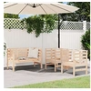 Image de Salon de jardin bois massif bois 3 pieces 4 personnes