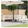 Image de Salon de jardin bois massif blanc 3 pieces 4 personnes