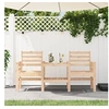 Image de Banc de jardin avec table 2 places bois de pin massif
