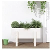 Image de Jardinière blanc 62x30x38 cm bois massif de pin 825178