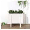 Image de Jardinière blanc 62x50x57 cm bois massif de pin 825206