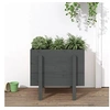 Image de Jardinière gris 62x50x57 cm bois massif de pin 825207