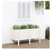 Image de Lit surélevé de jardin blanc 121x50x57 cm bois de pin massif 825227