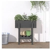 Image de Jardinière gris 62x30x69 cm bois massif de pin 825235