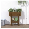 Image de Jardinière marron miel 62x30x69 cm bois massif de pin 825236
