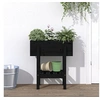 Image de Jardinière noir 62x30x69 cm bois massif de pin 825237