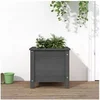 Image de Jardinière gris 40x40x39 cm bois massif de pin 825249