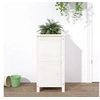 Image de Jardinière blanc 40x40x78 cm bois massif de pin 825276